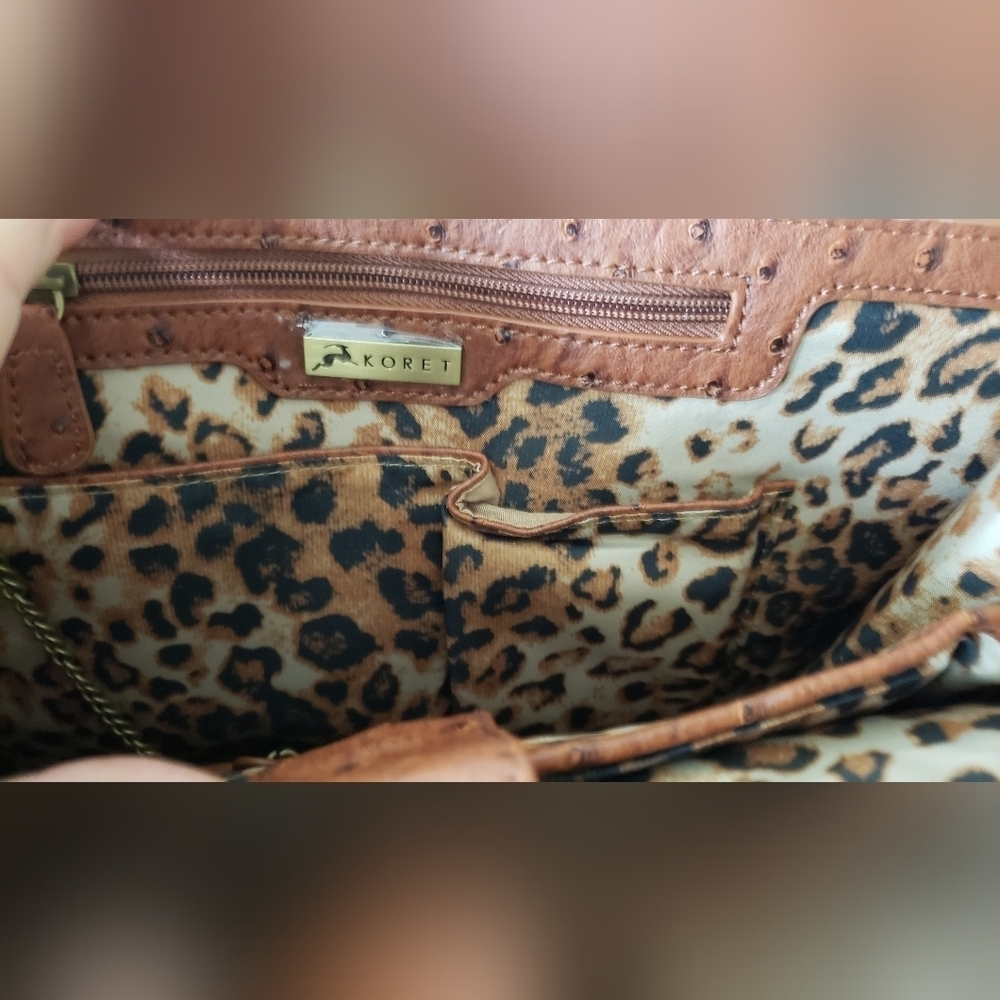 Vintage Koret Ostrich Satchel Crossbody Messenger bag - Picture 6 of 7